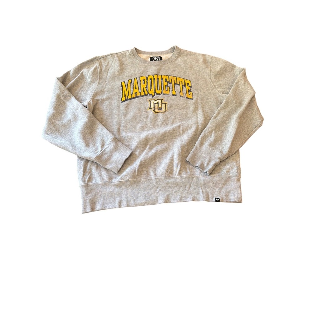 Marquette Golden Eagles Gray Sweatshirt X-Large By 47‎ Brand Collegiate